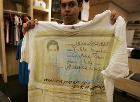 Pablo Escobar T-shirts a hit in Mexico drug war states