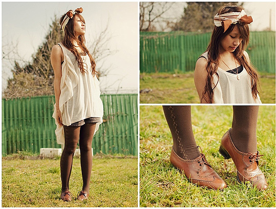 Petite fille perdue dans son jardin, part 1. , Helene Trinh, Vintage shoes, Weeken,  top, H&M, Flying top, H&M, Helene Trinh, France