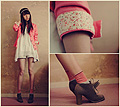 A bit hard to fake.  - Oversize top, H&M, Pink blazer with flowers, Weeken, Heeled shoes, Weeken, Johanne Doan, France