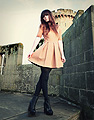 Warwick Castle - England , Camel dress, Zara, Tights, Weeken, Heeled boots, Topshop, Rachel-Marie I, United States