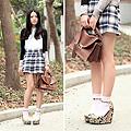 Yuki Lo, Preppy with new wedges :D , Hong Kong