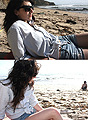 At the beach, F21 shorts, Forever21, Vintage dress as shirt, Weeken, Ebay glasses, Weeken, Jade Elise, United States