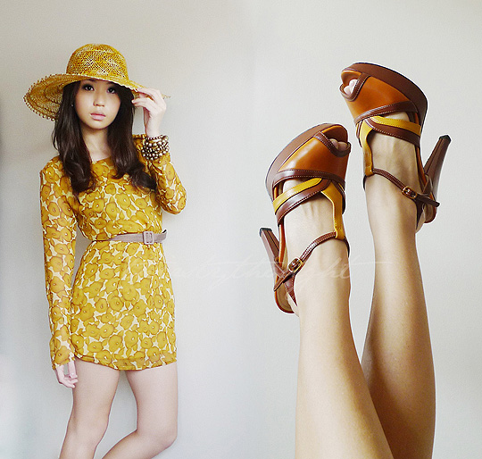 Sunset Patterns , Kryz Uy, Yellow Dress, Weeken, Color block heels, Weeken, Kryz Uy, Philippines