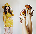 Sunset Patterns  - Yellow Dress, Weeken, Color block heels, Weeken, Kryz Uy, Philippines