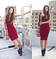 Bloody Red Fuchsia.. Just Different Shades of Perception  - Cross Back Knit Dress, American Apparel, Tribal Sack, Weeken, Aimee Song, United States