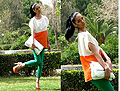 Three colors, one love! , Orange wedges, Gucci, White-orange blouse,, Zara, Konstantina Tzagaraki, Australia