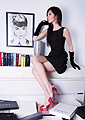 Taste of Life Magazine , Metalic Pink&Red heels, Weeken, Black dress, Fendi, Doina Ciobanu, Canada