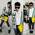 I fell in love with a yellow banana on the christmas tree., Cardigan, Weeken, H&M inspired, H&M, Low crotch pants, Weeken, Double collar white shirt, Weeken, Pointed creepers, Weeken, Andy Ker, Singapore