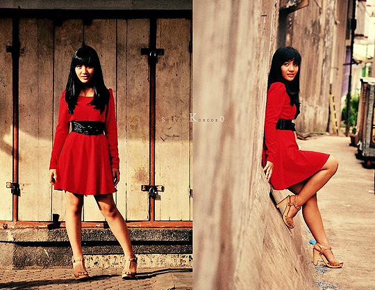 Red Sunshine, Mila Anisa, Dress, Zara, Wooden Heels, Weeken, Mila Anisa, Indonesia