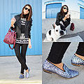 Alexandra Per, Fish eye & glitter loafers, 