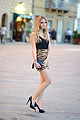 Chiara Ferragni, Tiger vintage skirt + Chiara Ferragni shoes, 