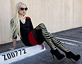 Black | Red | Gold - Sunglasses, Weeken, Necklace, Forever21, Dress, Forever21, Tights, Weeken, Marie Hamm, United States