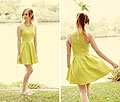 TWIST OF LIME - Lime Dress with Piping Detail, Weeken, White Leather Flatforms, Weeken, Izzy Bea, Australia