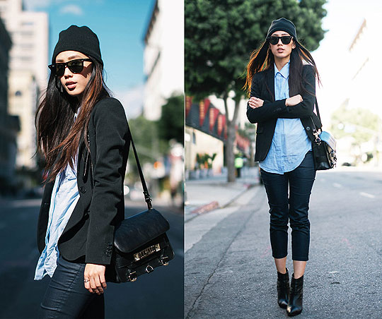 Channel blue - Blazer, Theory, Cropped pants, Theory, PS11, Proenza Schouler, Jenny Ong
