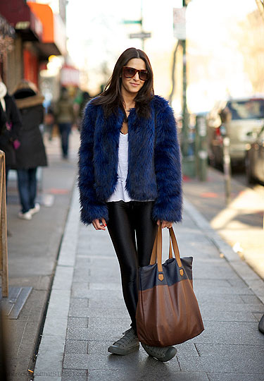 Faux - Faux fur coat, Forever21, Leggings, American Apparel, Tote, H&M, Shoes, Weeken, Tess Pare-Mayer