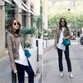Casual dailylook with Rider Jacket - Sunglass, Ray-Ban, Leather biker jacket, Weeken, Marmont Bag, Gucci, Bootcut jeans, Weeken, Marmont Shoes, Gucci, Rekay Style, Korea