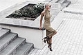 How to wear pleated dress, Pleated Dress With High Split, Weeken, Khaki wrap up sandals, Weeken, Kristina Dolinskaya, Ukraine