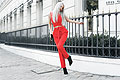 How to wear red, Red crop top, Weeken, Red high waist trousers, Weeken, Kristina Dolinskaya, Ukraine