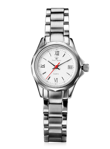 Steel quartz watch