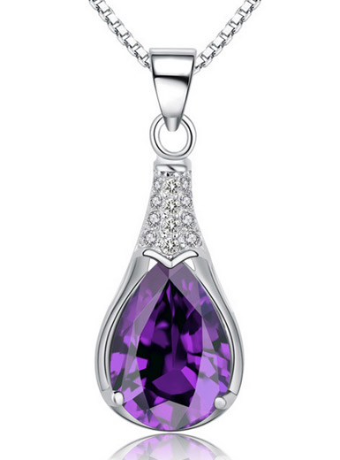 Amethyst micro-set high-end quality pendant