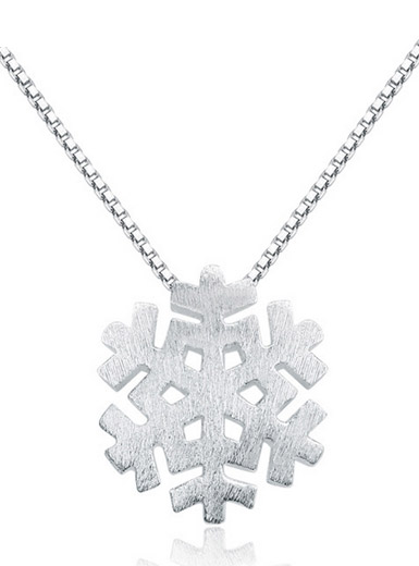 925 sterling silver necklace pendant snowflake