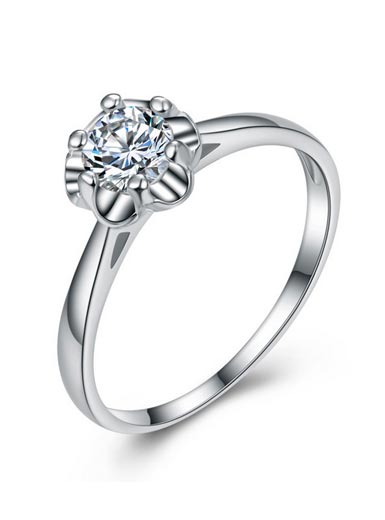 925 sterling silver fashion ultra-flash marriage ring