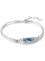 Sterling Silver Austrian Crystal Lady Bracelet