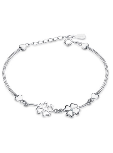 925 sterling silver clover silver bracelet