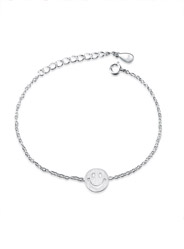 Smiley face bracelet in Sterling Silver