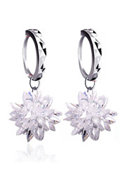925 sterling silver Ice flowers earrings