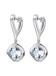 925 sterling silver Korean style diamond earrings