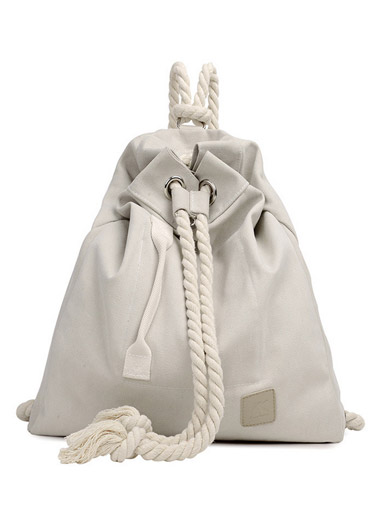 Fashion wild new small Department of the new literature and art beam canvas rope backpack