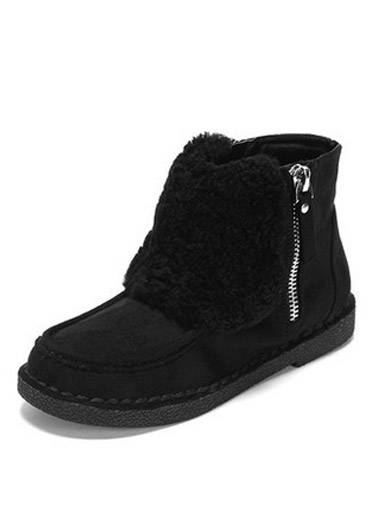 Daphne winter comfortable flat-bottomed leisure plush zipper snow boots