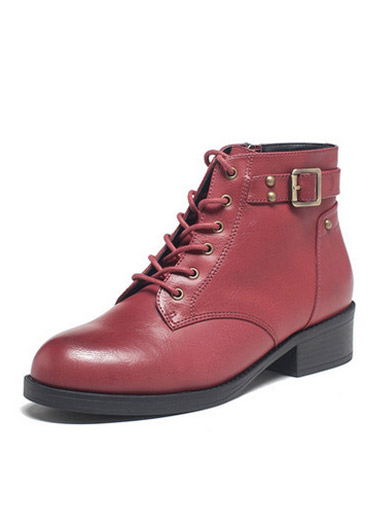 Daphne winter hot female British round head with a square root Martin boots