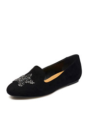 Daphne comfortable round head with the new flat - footed women 's casual foot sets of rhinestone single shoes