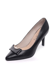 Daphne new leather pointed high-heeled commuter shallow mouth women's singles shoes
