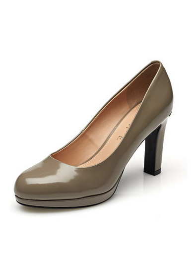 Daphne Shoppe Asakuchi women's shoes thin high-heeled patent leather commuter shoes