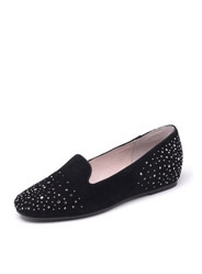 Daphne new diamond shallow mouth with flat leather flat shoes
