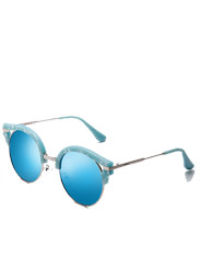Universal Lady fashion new metal mirror frame trend polarized sunglasses