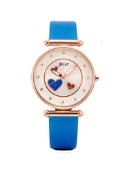 YILI simple ladies watch cute printed round dial alloy case