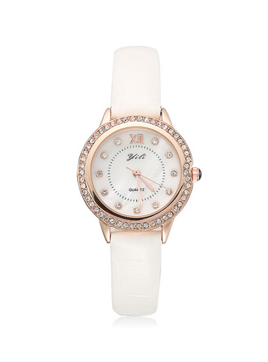 YILI Korean simple and elegant small dial exquisite diamond-studded diamond watch